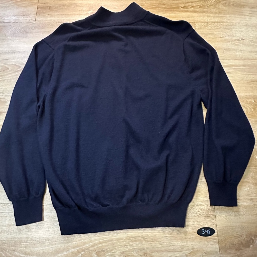 Jos. A. Bank Signature Collection XXL Merino Wool Dark Blue 1/4 Zip Pullover - Picture 9 of 9